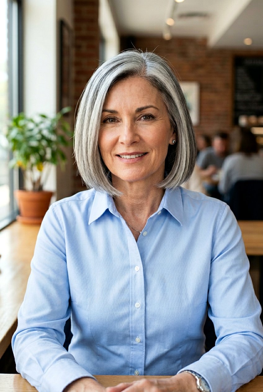 Shadow Root Bob For Gray Hair - 20 shadow root for gray blending - 20 shadow root for gray blending