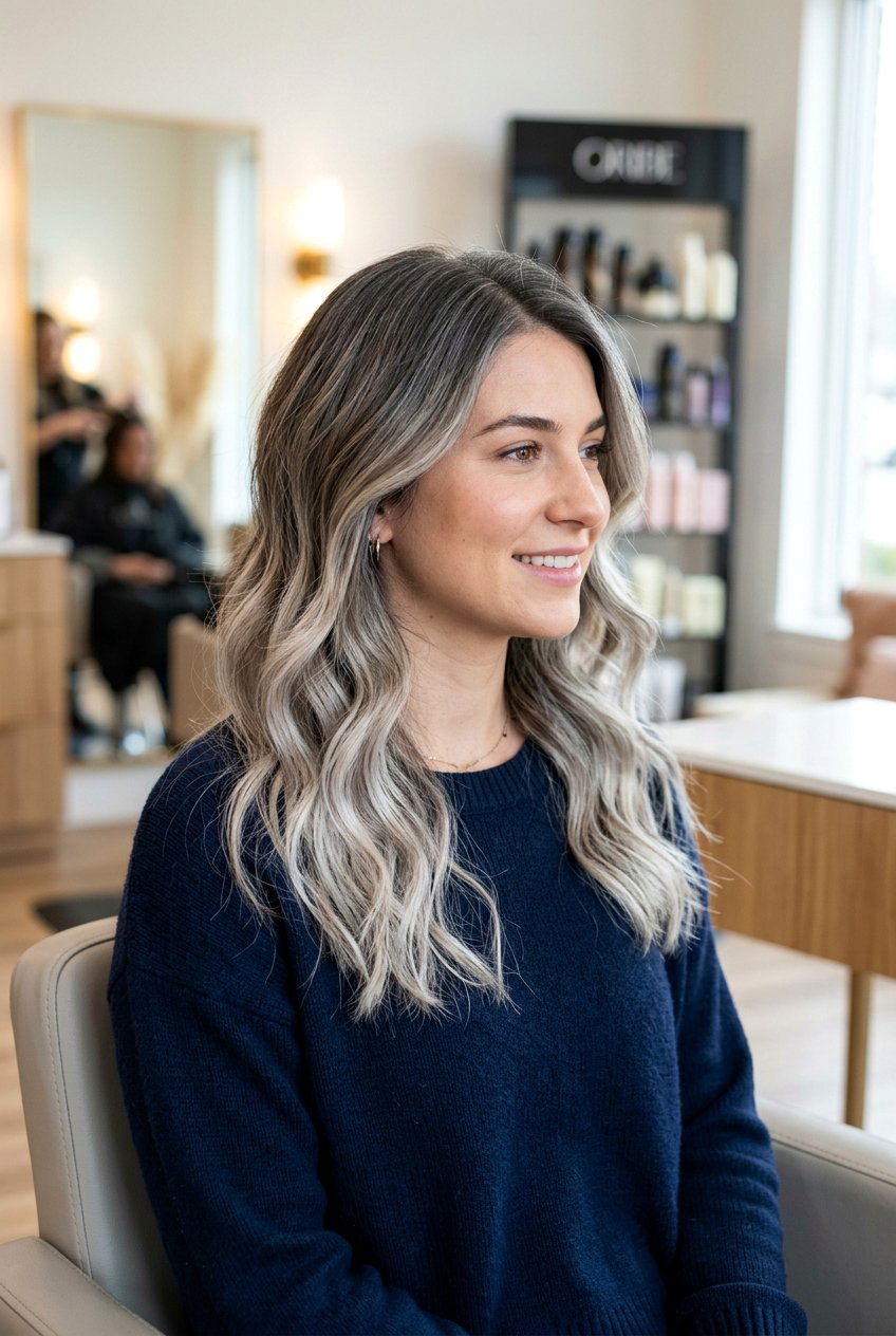 Shadow Root Gray Blending Highlights - 20 gray blending highlights for brunettes - 20 gray blending highlights for brunettes