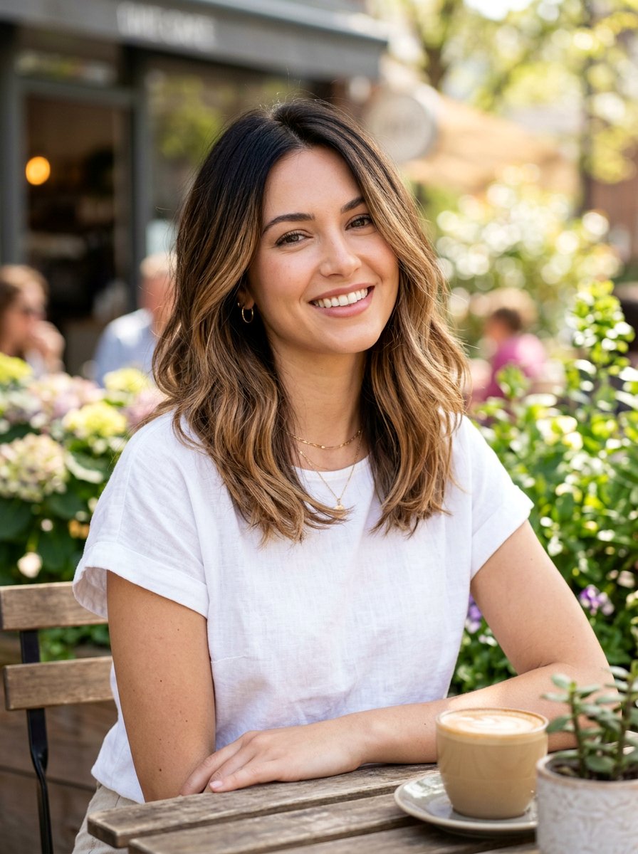 Shadow Root Layered Lob - 20 salon color ideas for layered lobs - 20 salon color ideas for layered lobs