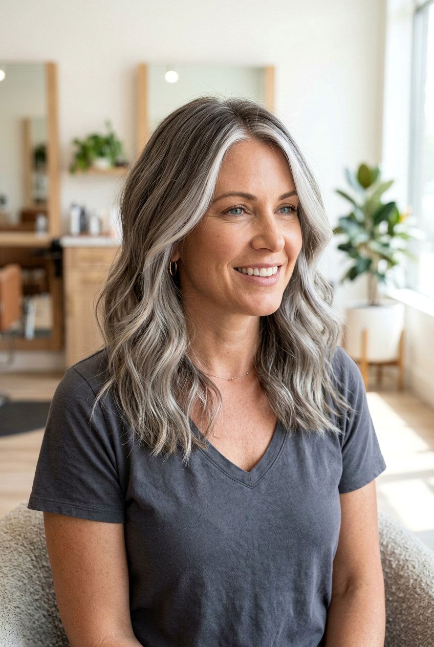 Shadow Root With Face Framing Gray Blending - 20 shadow root for gray blending - 20 shadow root for gray blending