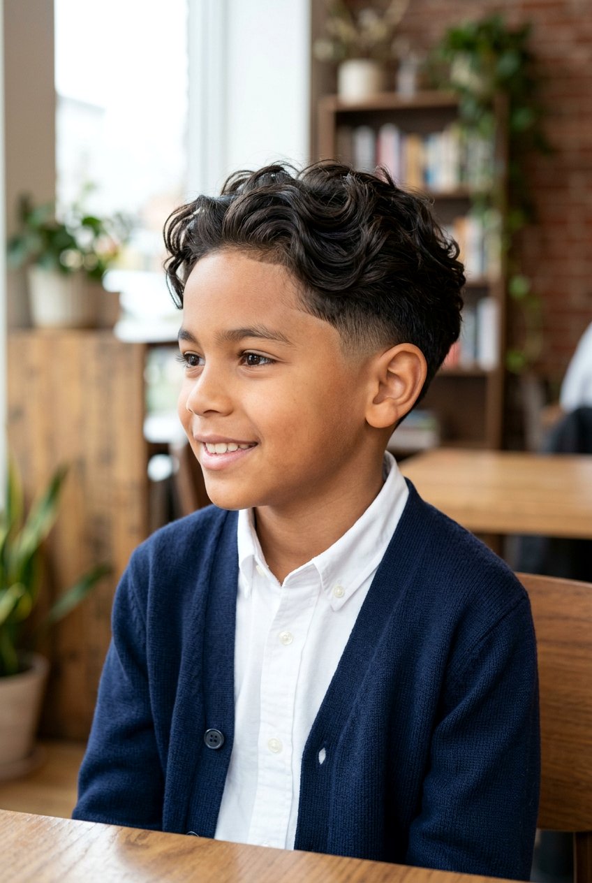 Shadow Taper With Soft Curls - 20 boys haircut with taper and curls - 20 boys haircut with taper and curls