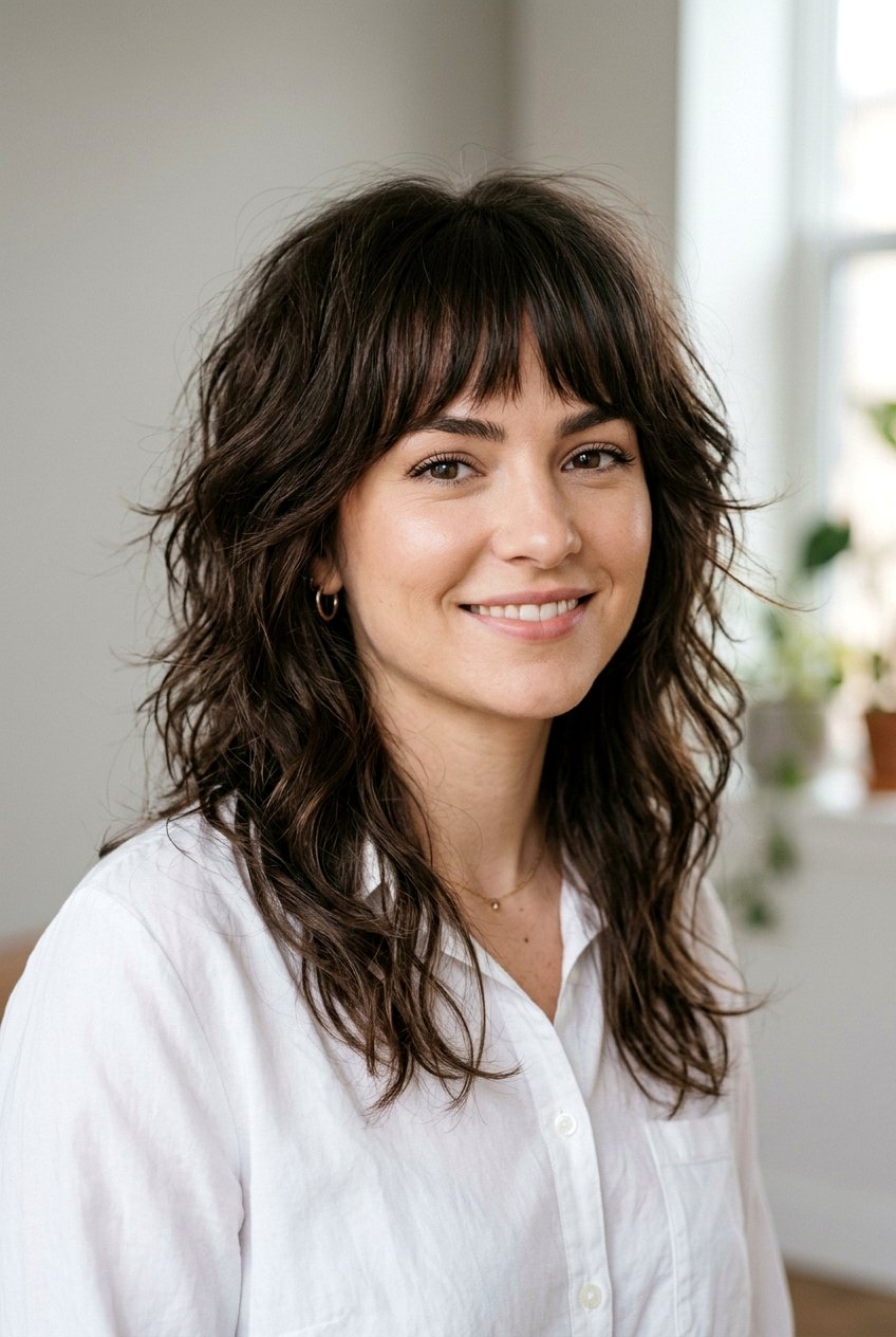 Shag Haircut With Bangs For Thick Hair - 20 flattering shag for thick hair - 20 flattering shag for thick hair