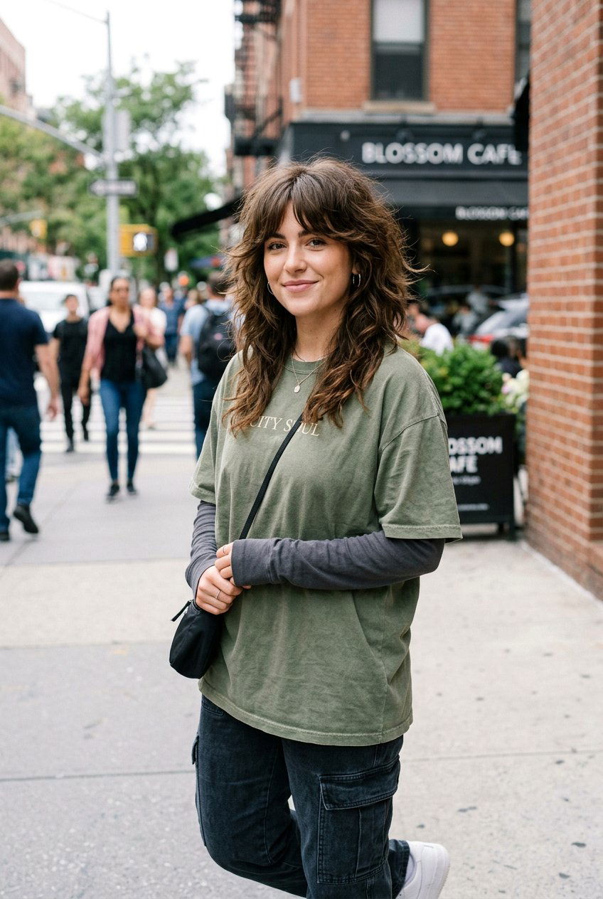 Shag Haircut With Curtain Bangs - 20 curtain bangs for thick hair - 20 curtain bangs for thick hair