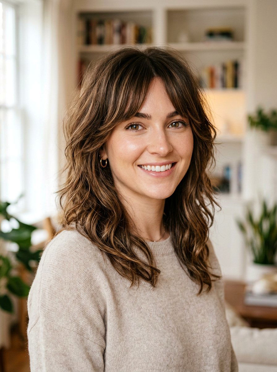 Shag Haircut With Curtain Bangs - 20 elegant shag haircut for older women - 20 elegant shag haircut for older women