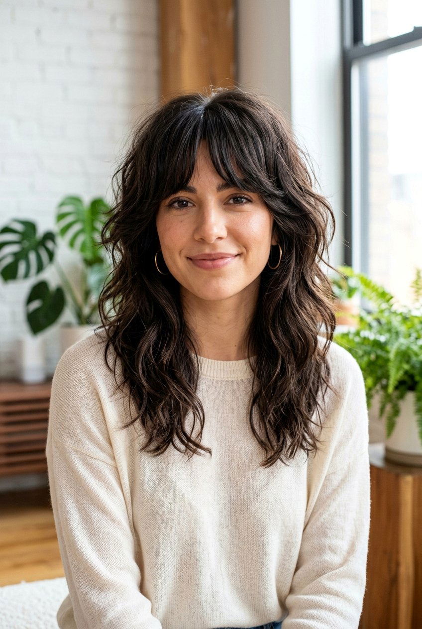 Shag Haircut With Curtain Bangs For Thick Hair - 20 flattering shag for thick hair - 20 flattering shag for thick hair