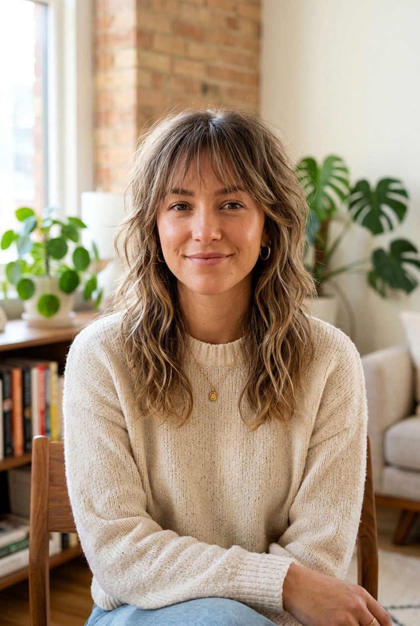 Shag Haircut with Wispy Fringe - 20 modern shag haircut - 20 modern shag haircut