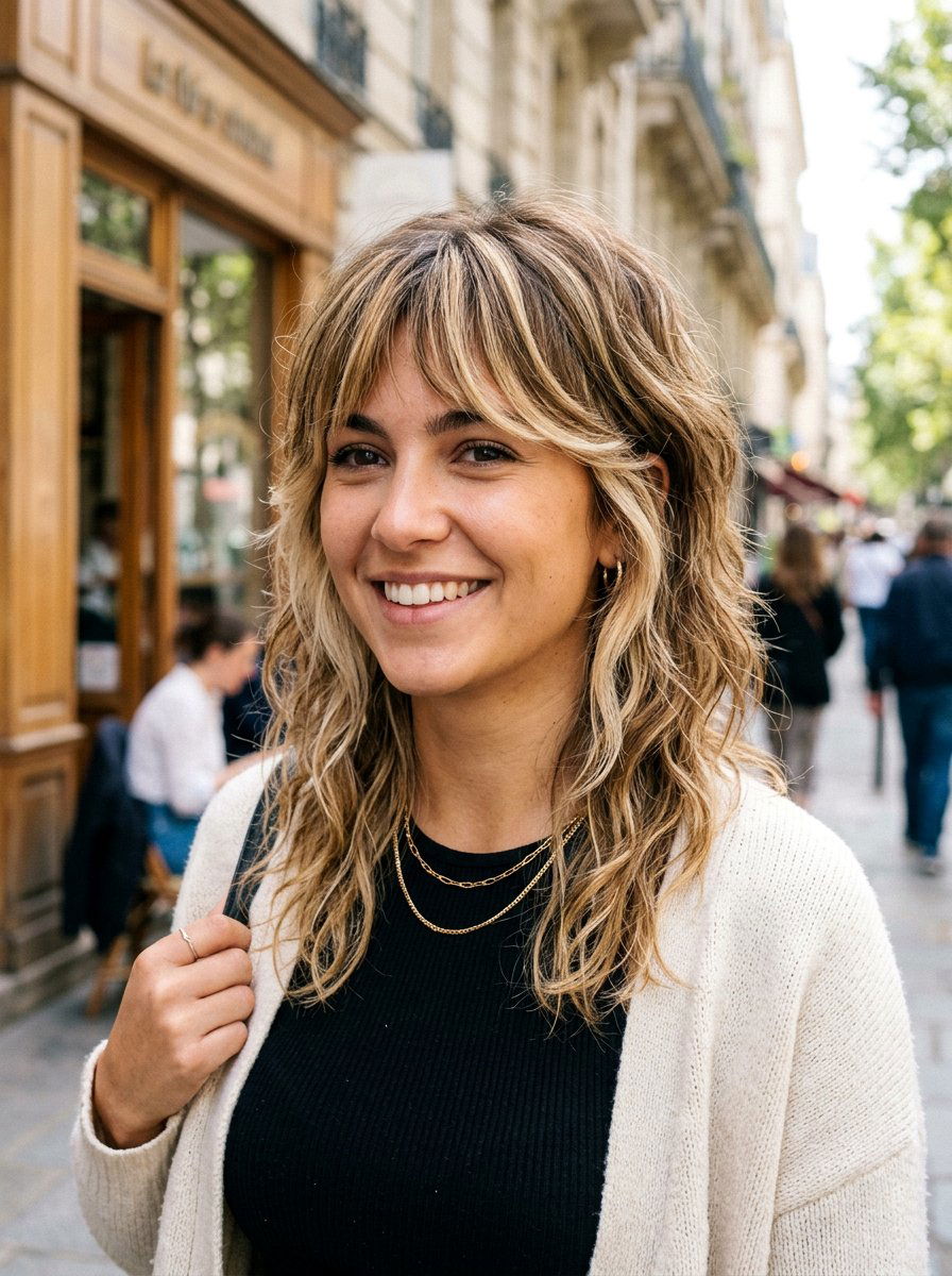 Shag Mullet with Face Framing Highlights - 20 shag mullet haircut women - 20 shag mullet haircut women