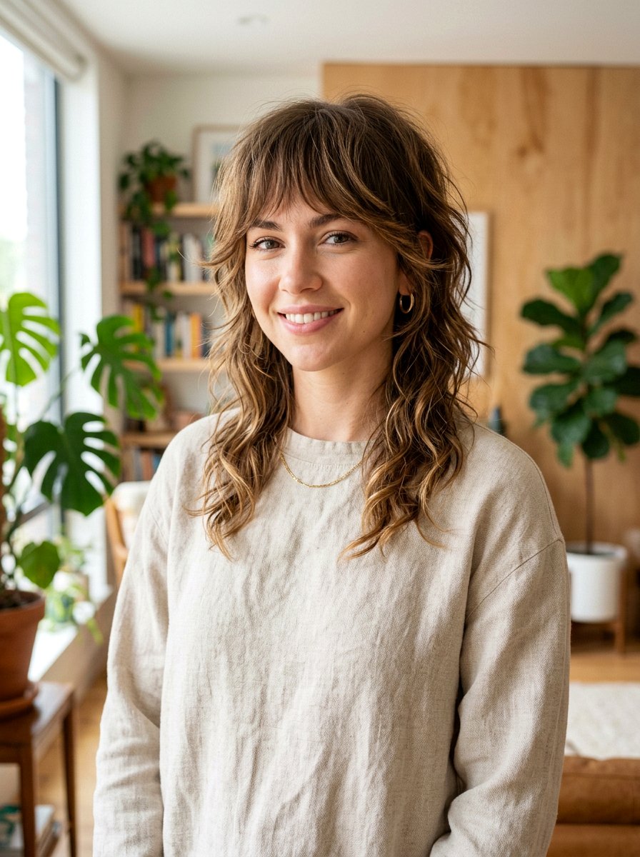 Shag Mullet with Wispy Fringe - 20 shag mullet haircut women - 20 shag mullet haircut women