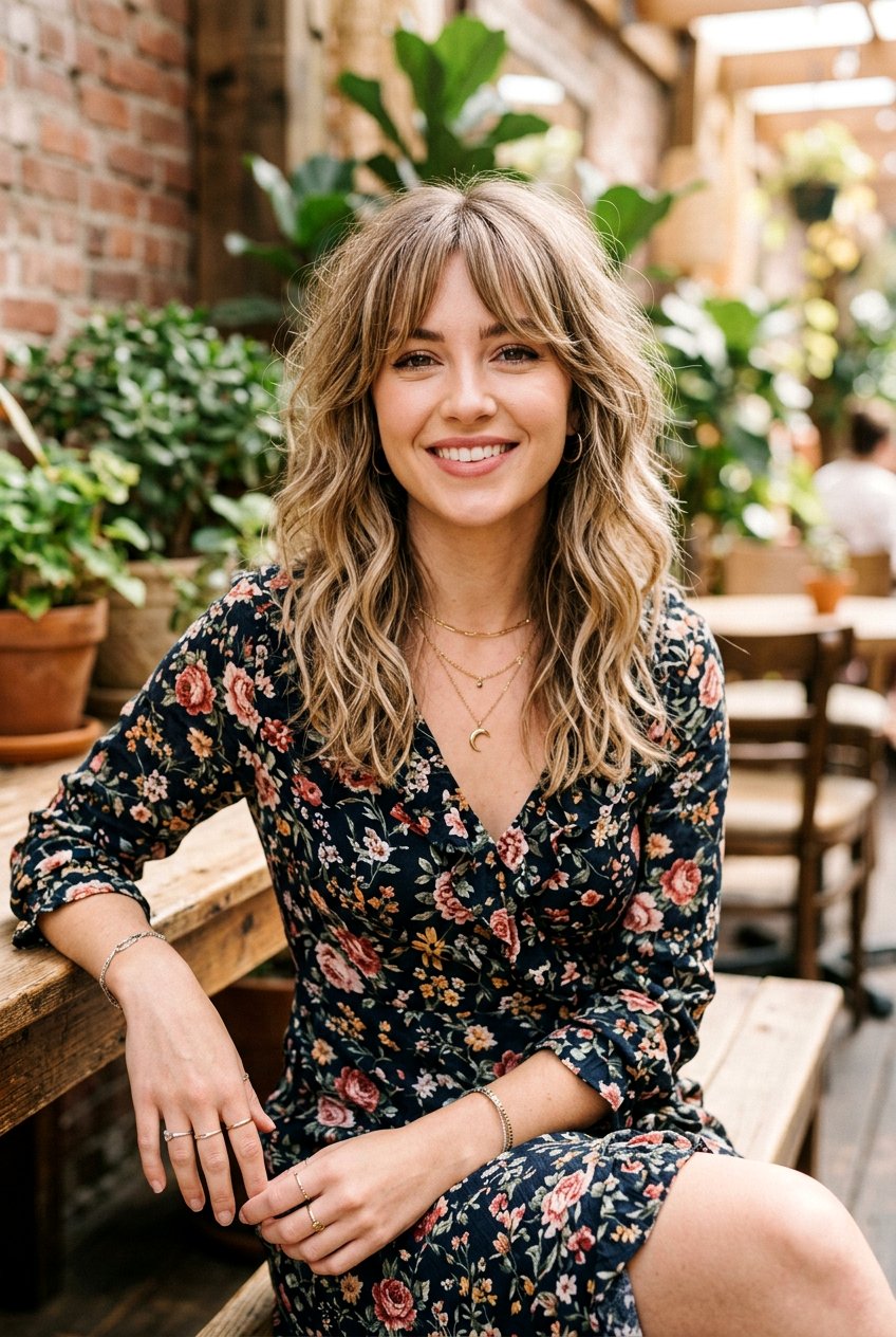 Shag With Curtain Bangs - 20 grunge shag hairstyle women - 20 grunge shag hairstyle women