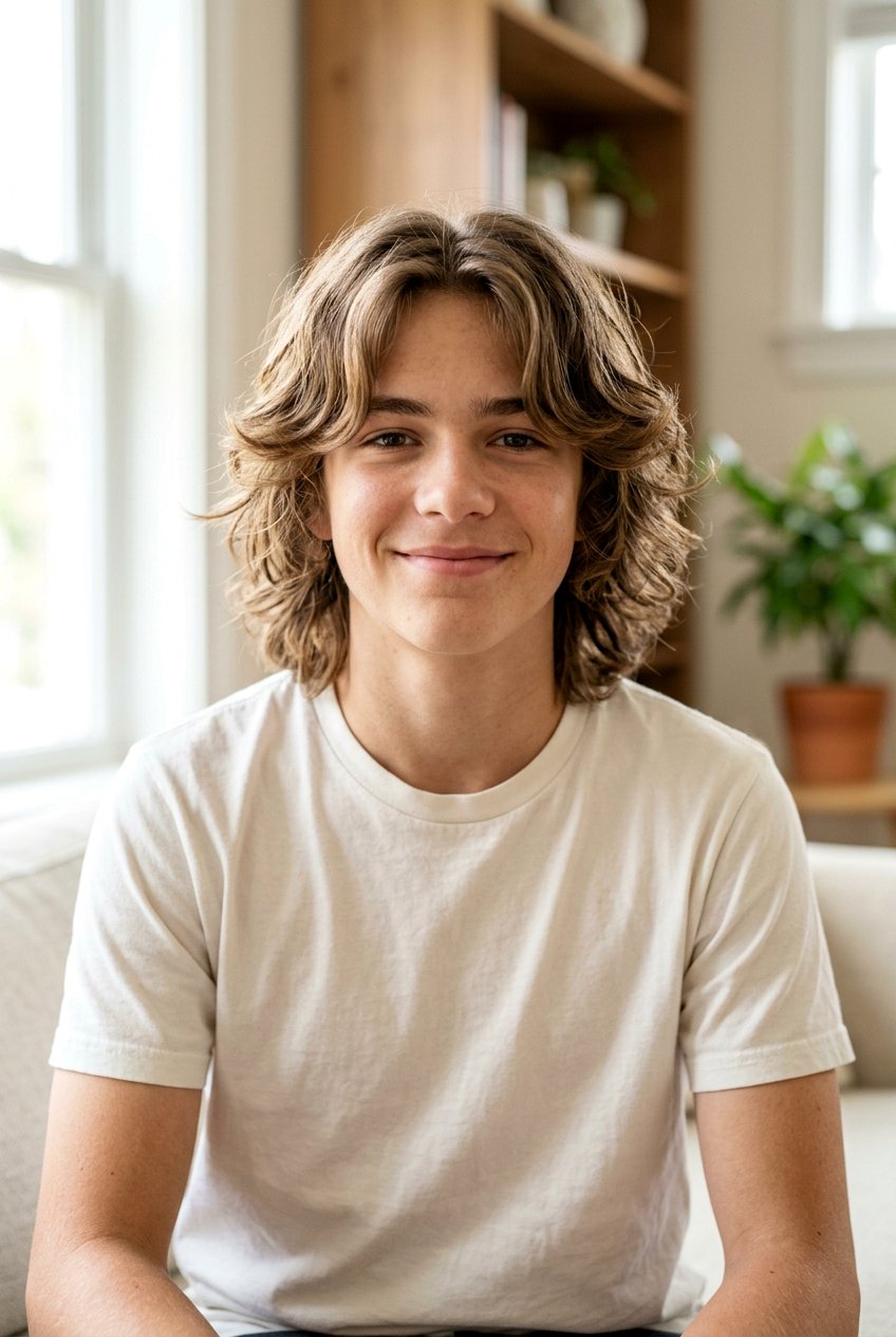 Shag With Curtain Bangs Boys - 20 boys shag haircut for wavy hair - 20 boys shag haircut for wavy hair