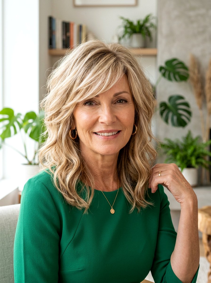 Shag With Side Bangs - 20 shoulder length shag for women over 50 - 20 shoulder length shag for women over 50