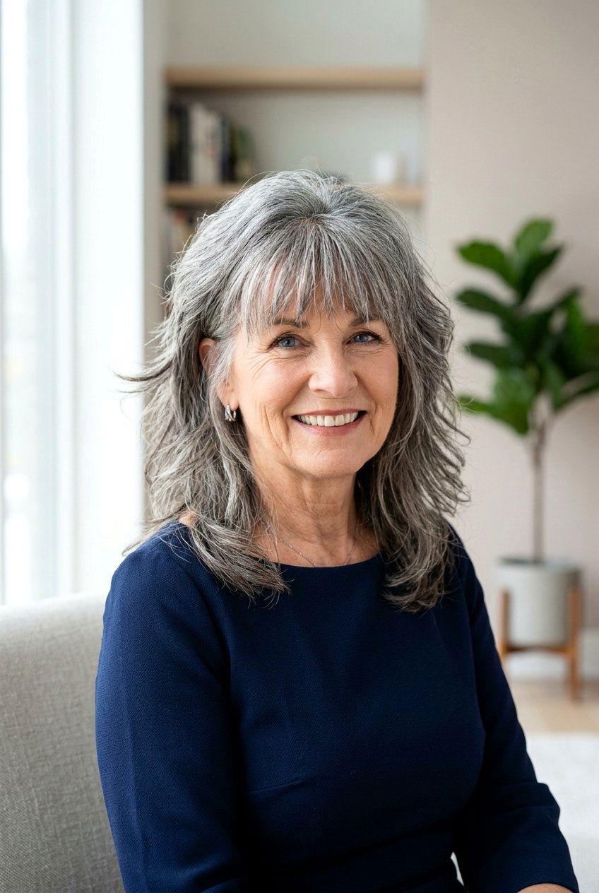 Shag With Soft Undercut - 20 medium shag for women over 60 with bangs - 20 medium shag for women over 60 with bangs