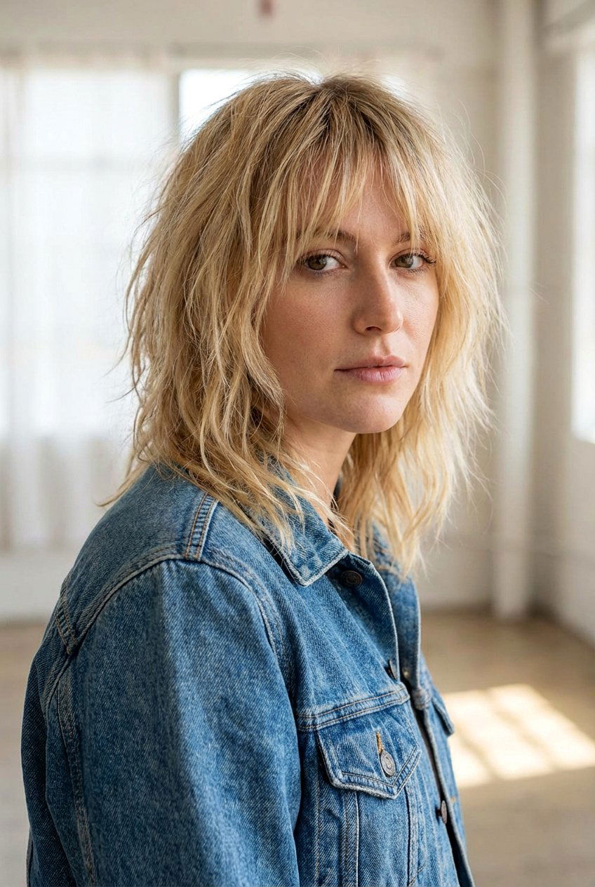 Shag haircut with see through bangs - 20 see through bangs - 20 see through bangs