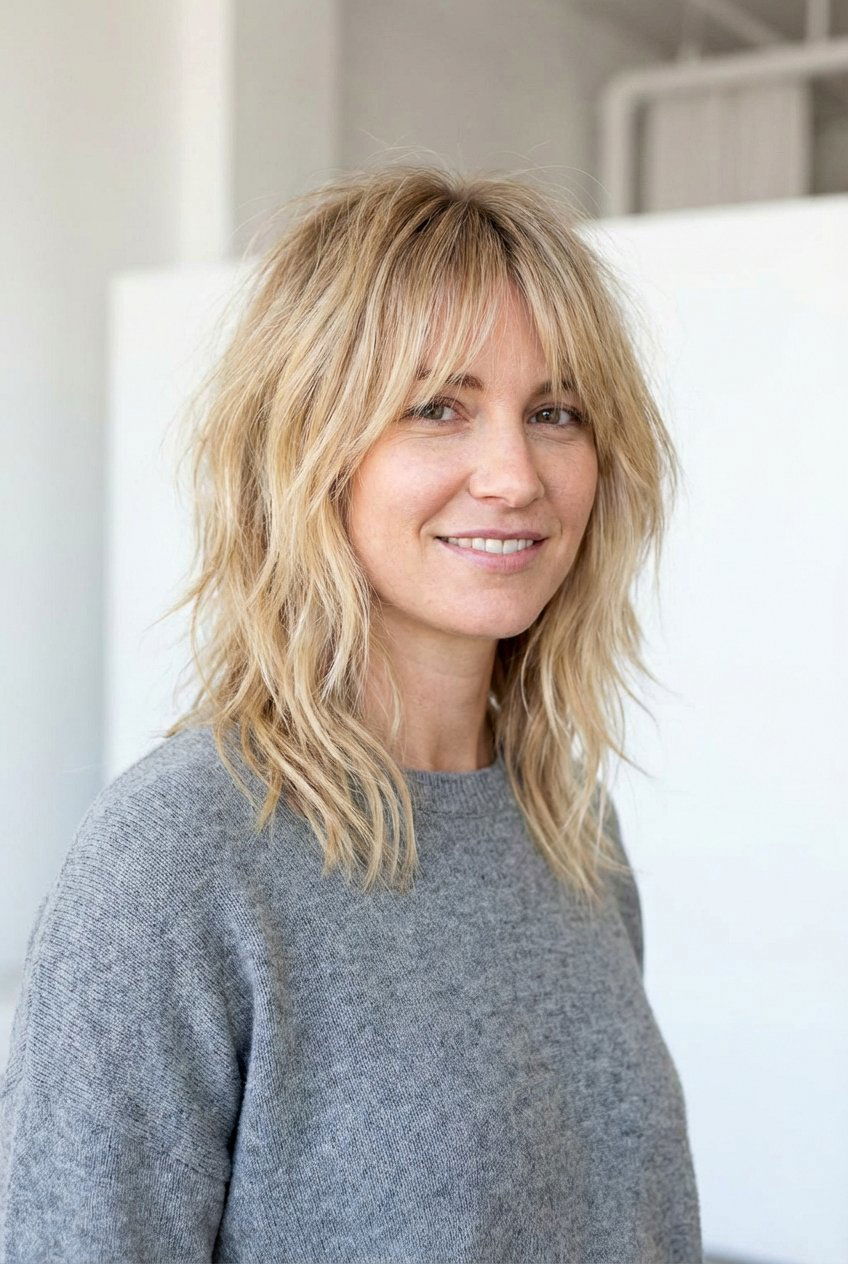 Shag haircut with wispy bangs - 20 wispy bangs haircut - 20 wispy bangs haircut