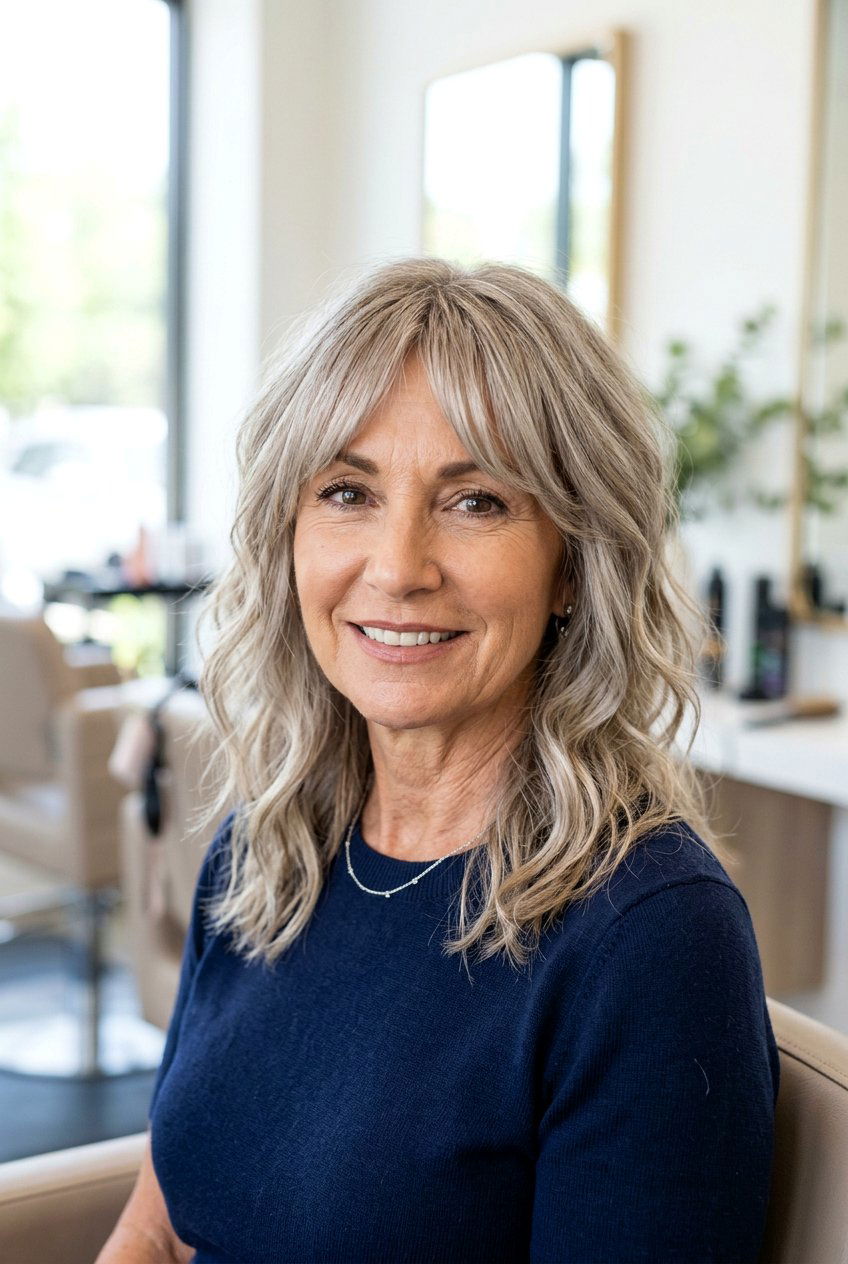 Shag with curtain bangs - 20 shag haircuts for older women - 20 shag haircuts for older women