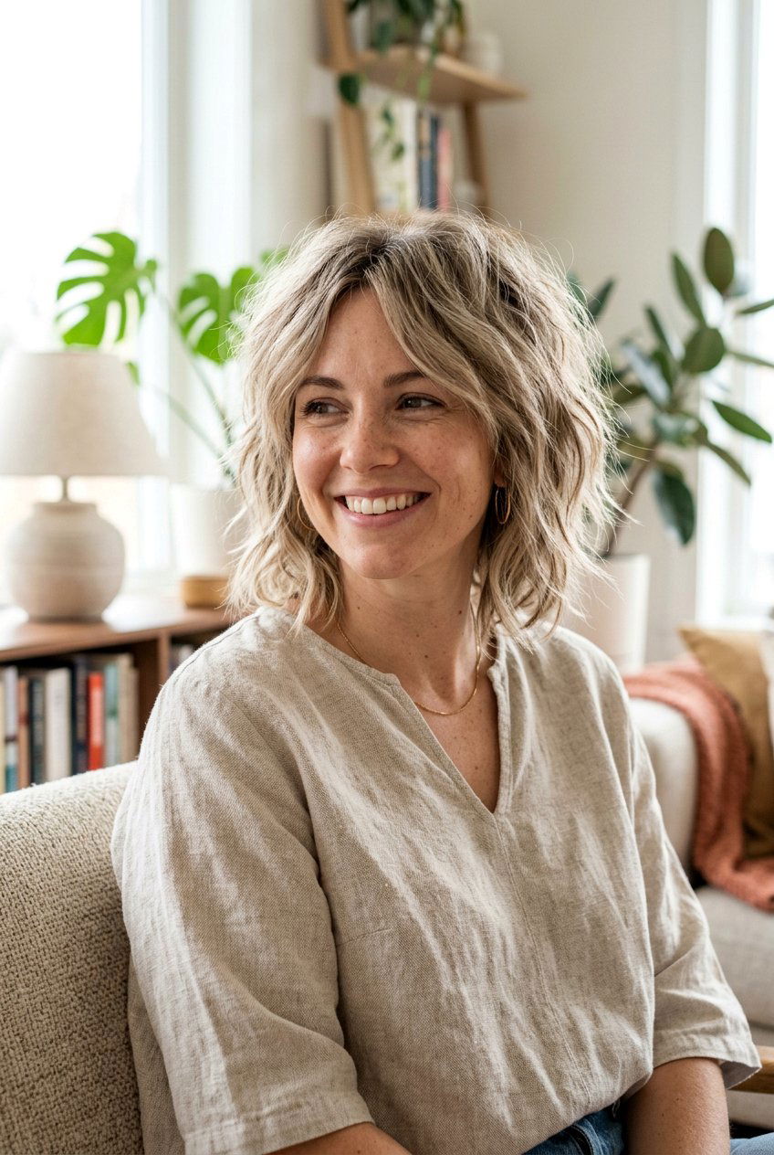 Shaggy Airy Bob - 20 airy bob for mature fine hair - 20 airy bob for mature fine hair