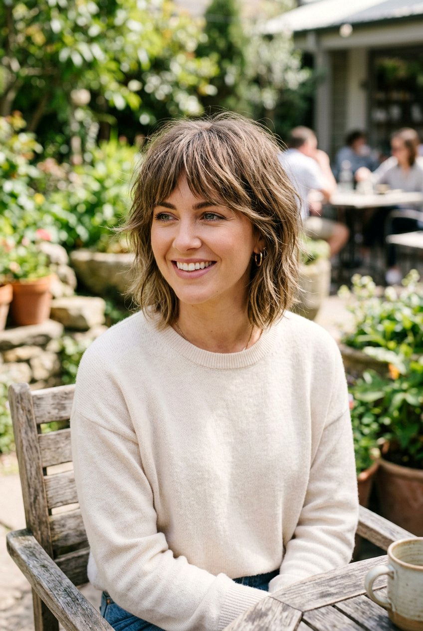 Shaggy Bob With Bangs - 20 easy hairstyles for short hair - 20 easy hairstyles for short hair