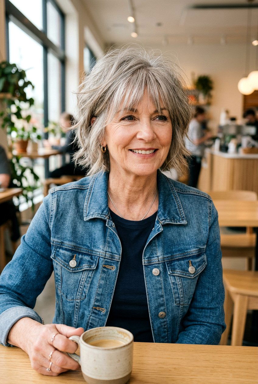 Shaggy Bob With Bangs - 20 shaggy bob for older women - 20 shaggy bob for older women