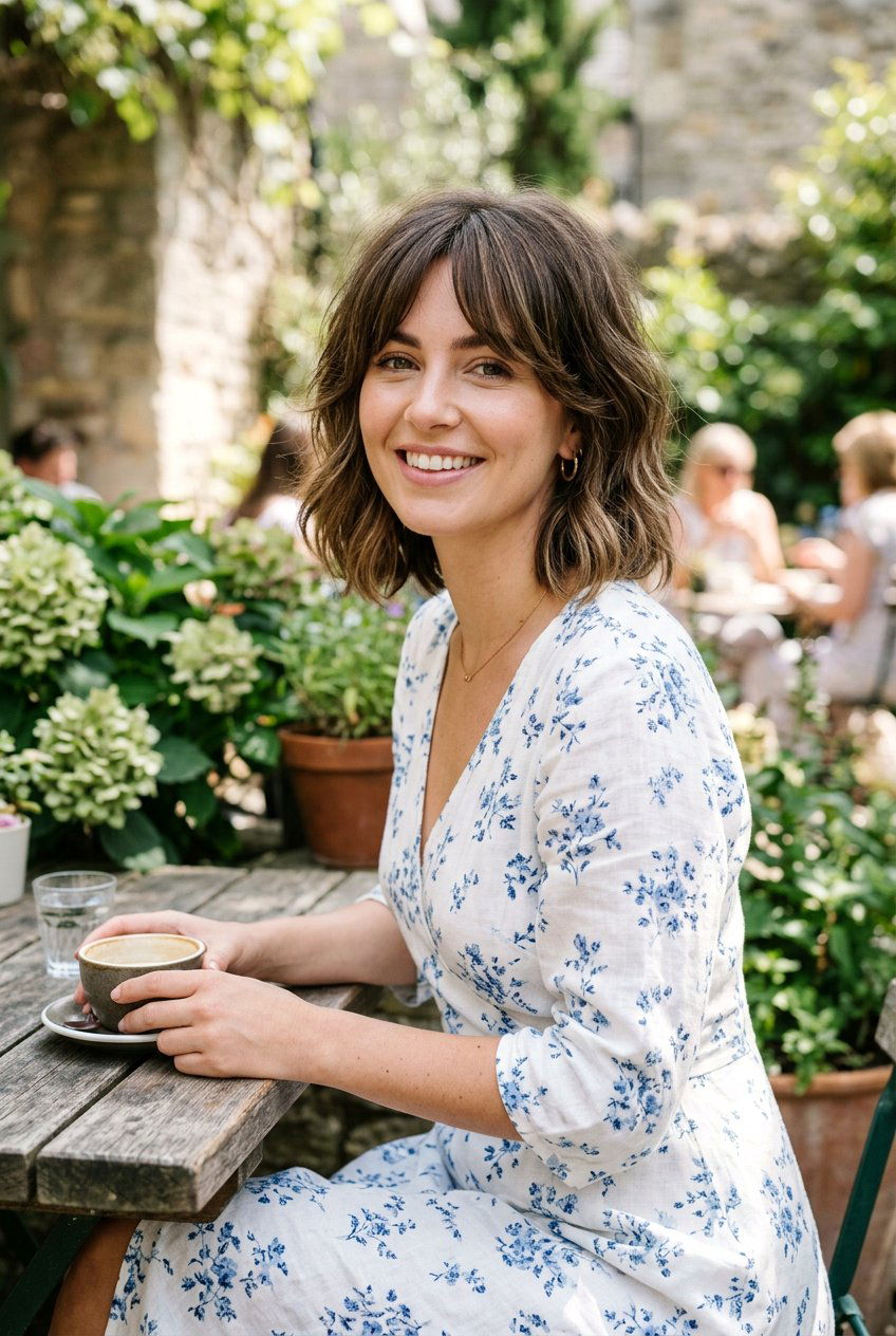 Shaggy Bob With Curtain Bangs - 20 modern shag haircut with texture - 20 modern shag haircut with texture