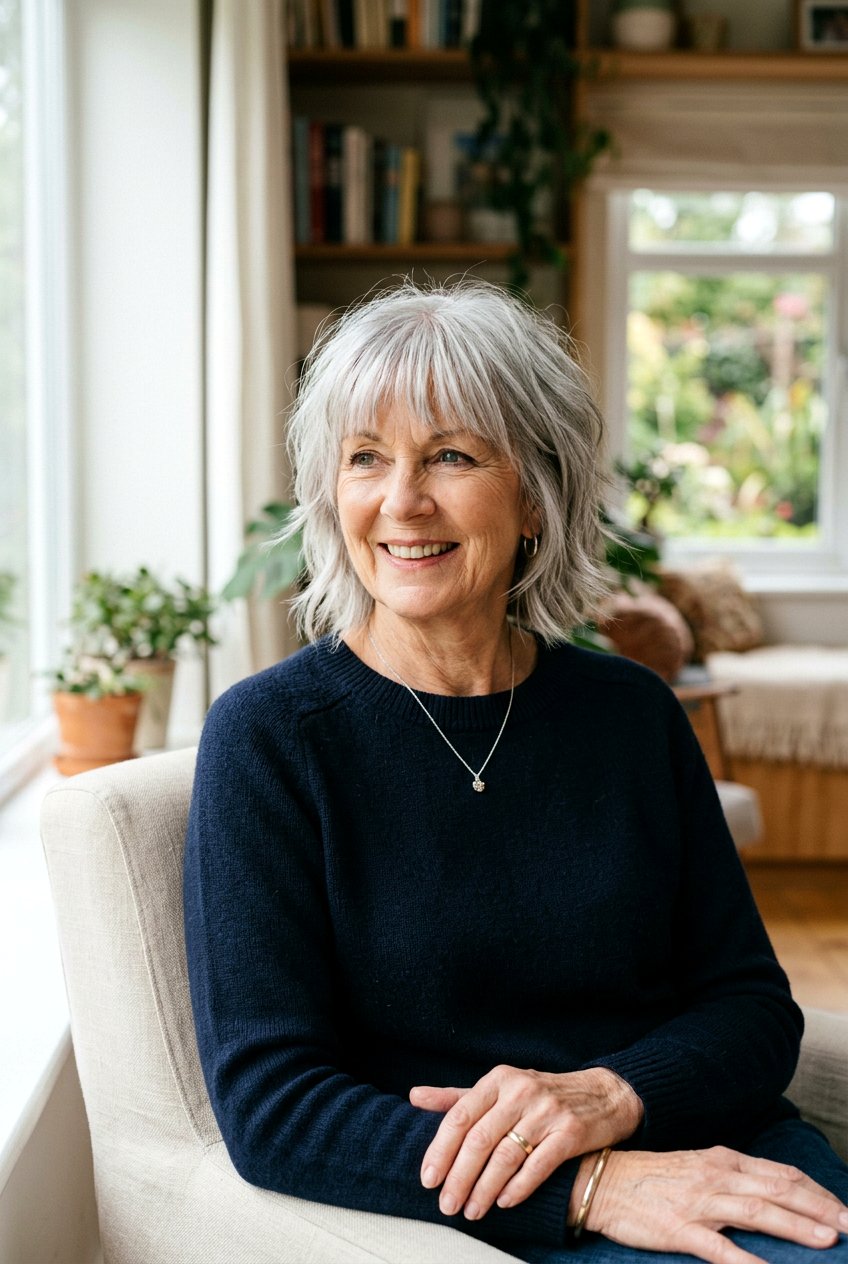 Shaggy Bob With Fringe - 20 best haircuts for women over 70 - 20 best haircuts for women over 70