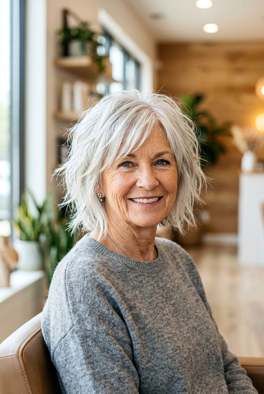 Shaggy Bob With Layers - 20 classy bob haircuts for older women - 20 classy bob haircuts for older women