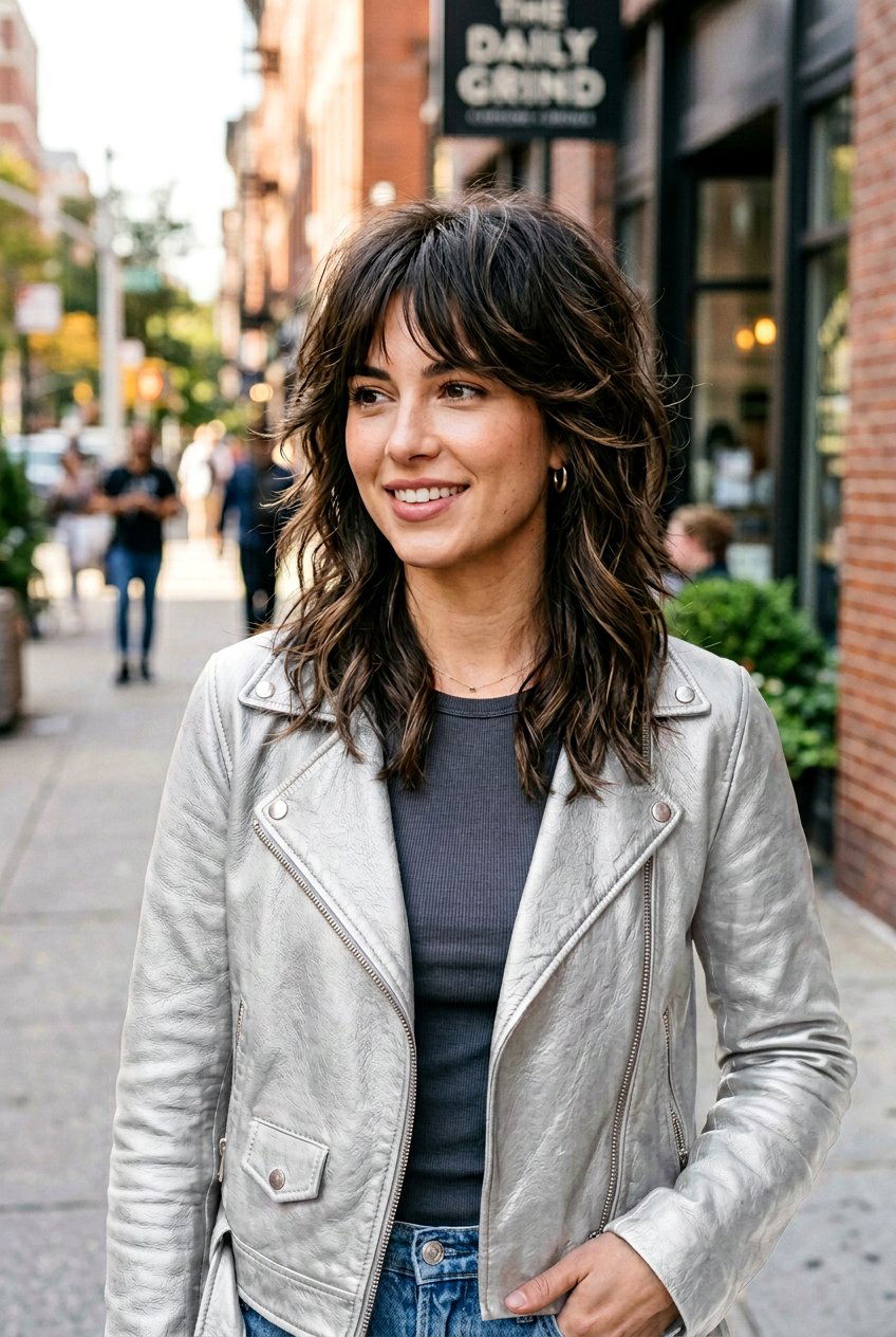 Shaggy Butterfly Cut - 20 medium butterfly haircut with curtain bangs - 20 medium butterfly haircut with curtain bangs