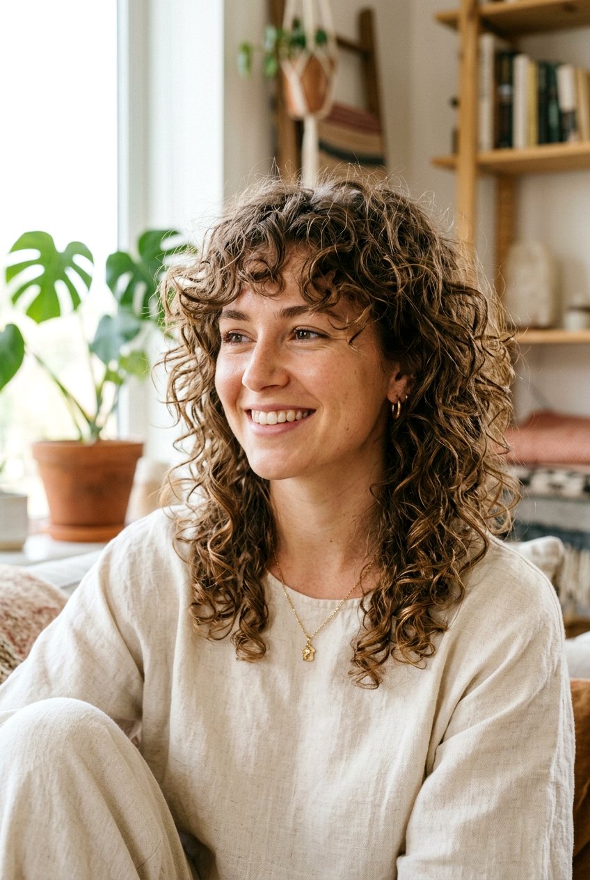 Shaggy Curly Bob - 20 wash and go hairstyles - 20 wash and go hairstyles