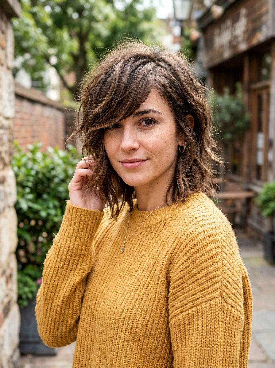 Shaggy Cut With Side Fringe - 20 soft shaggy layers for older women - 20 soft shaggy layers for older women