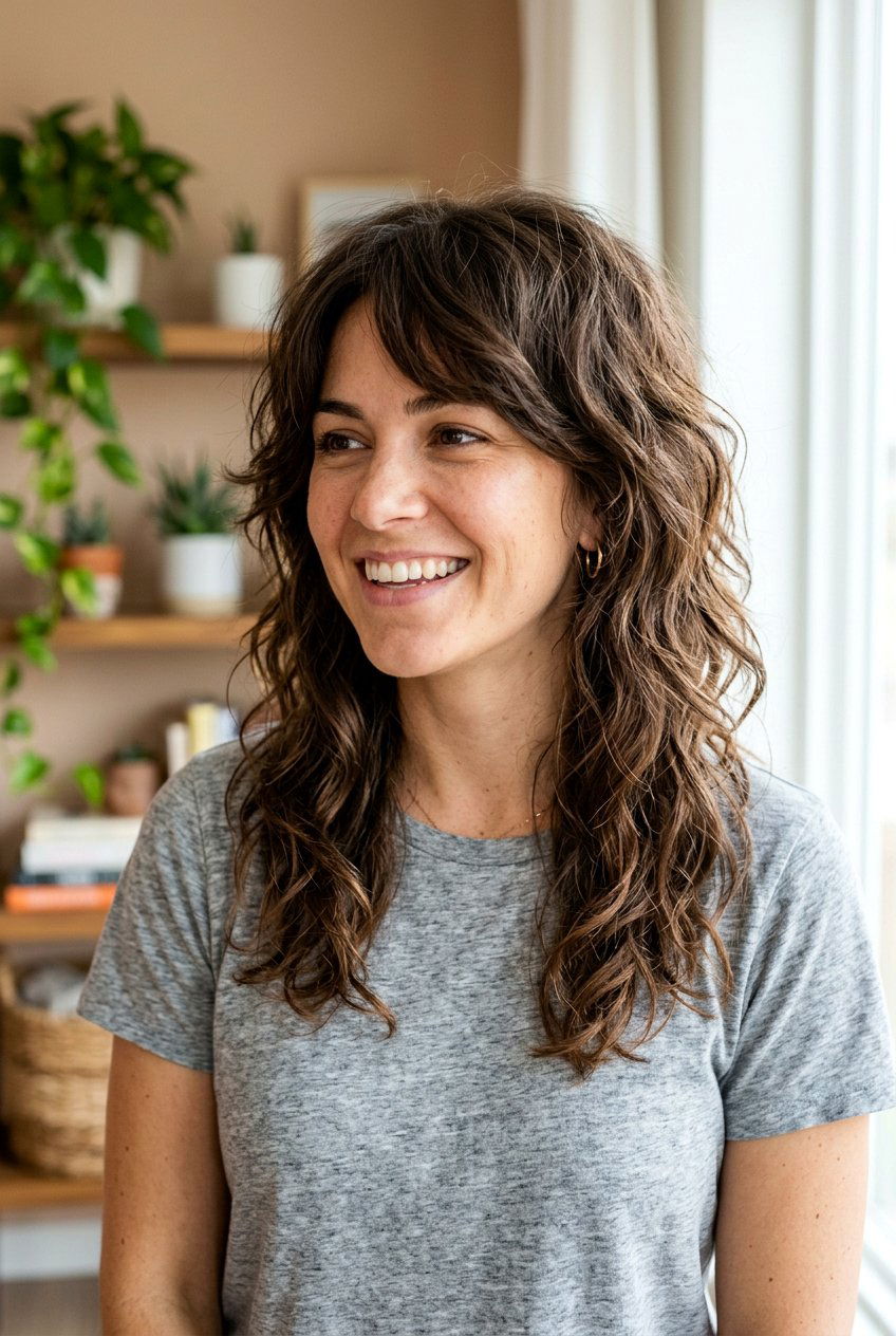 Shaggy Feathered Cut For Wavy Hair - 20 feather cut to reduce volume in thick hair - 20 feather cut to reduce volume in thick hair