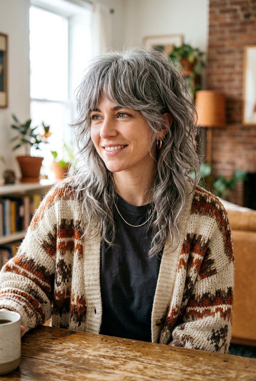 Shaggy Gray Wolf Cut - 20 gray wolf cut for women - 20 gray wolf cut for women