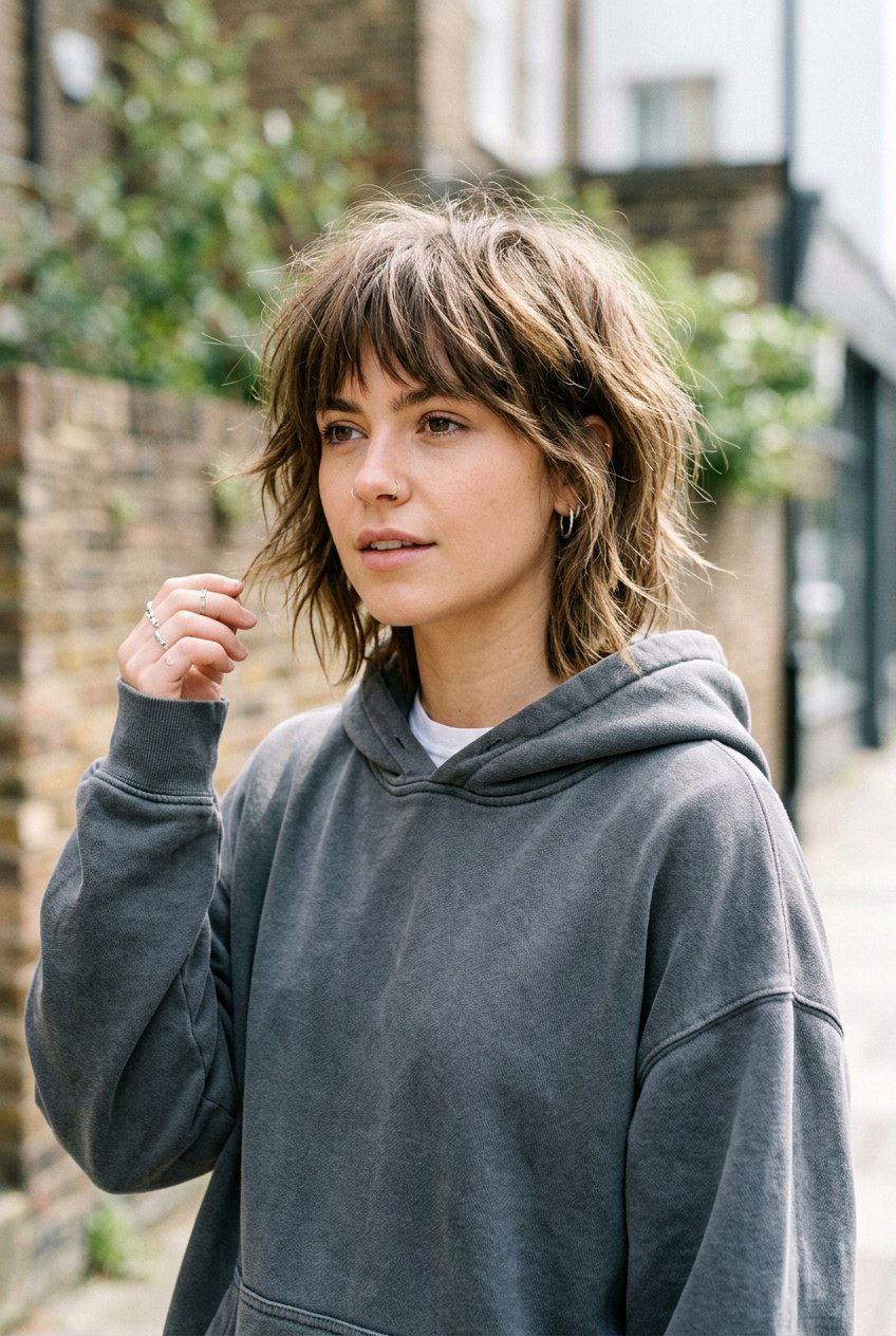 Shaggy Grunge Bob With Fringe - 20 grunge bob haircut for women - 20 grunge bob haircut for women