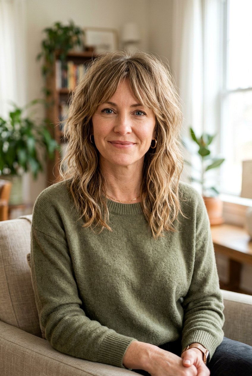 Shaggy Haircut for Medium Length Hair - 20 hairstyles to cover bald spots - 20 hairstyles to cover bald spots