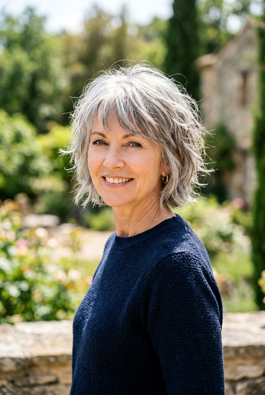 Shaggy Layered Bob - 20 layered bob for women over 50 - 20 layered bob for women over 50