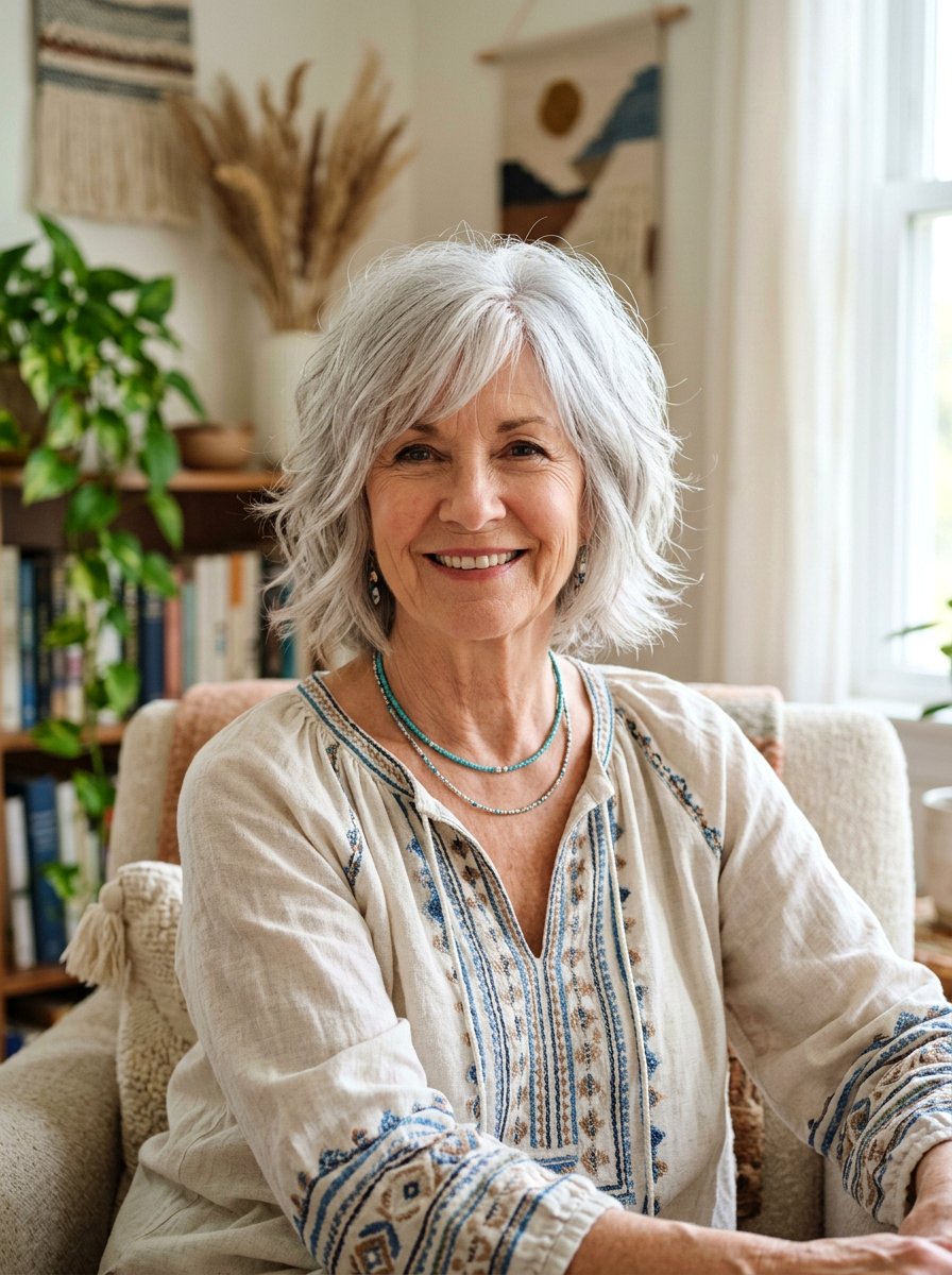 Shaggy Layered Bob - 20 layered bob for women over 70 - 20 layered bob for women over 70