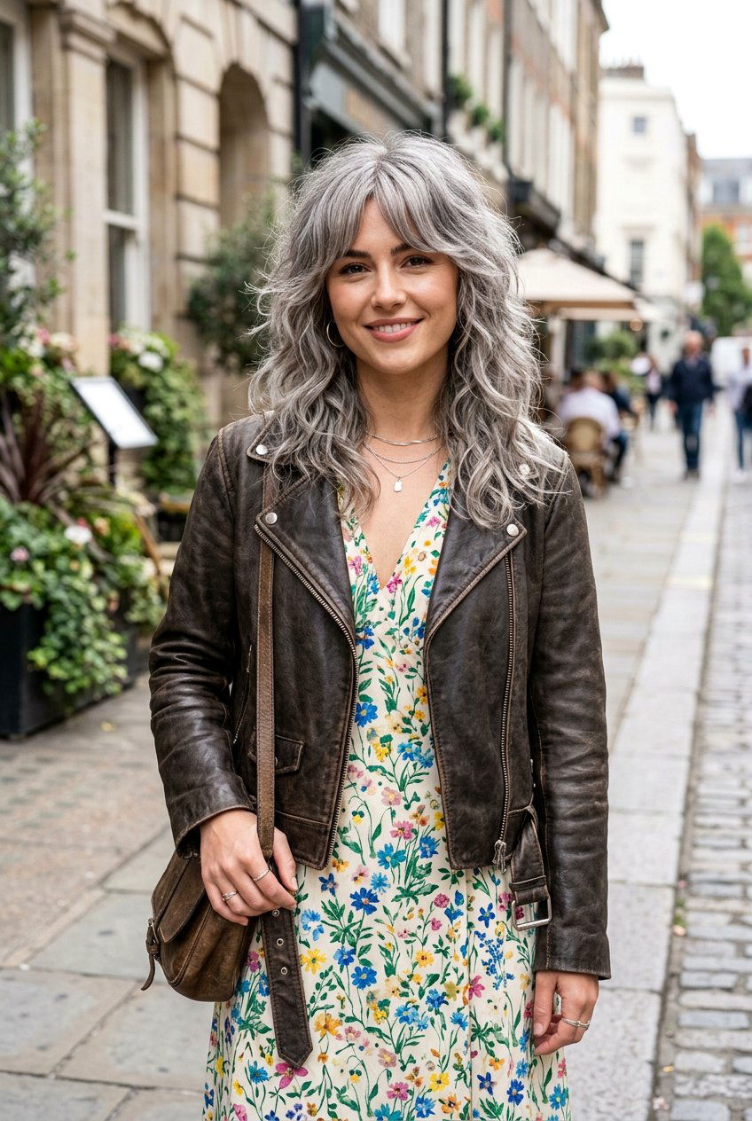 Shaggy Layered Cut - 20 wedding guest hairstyle for naturally gray hair - 20 wedding guest hairstyle for naturally gray hair