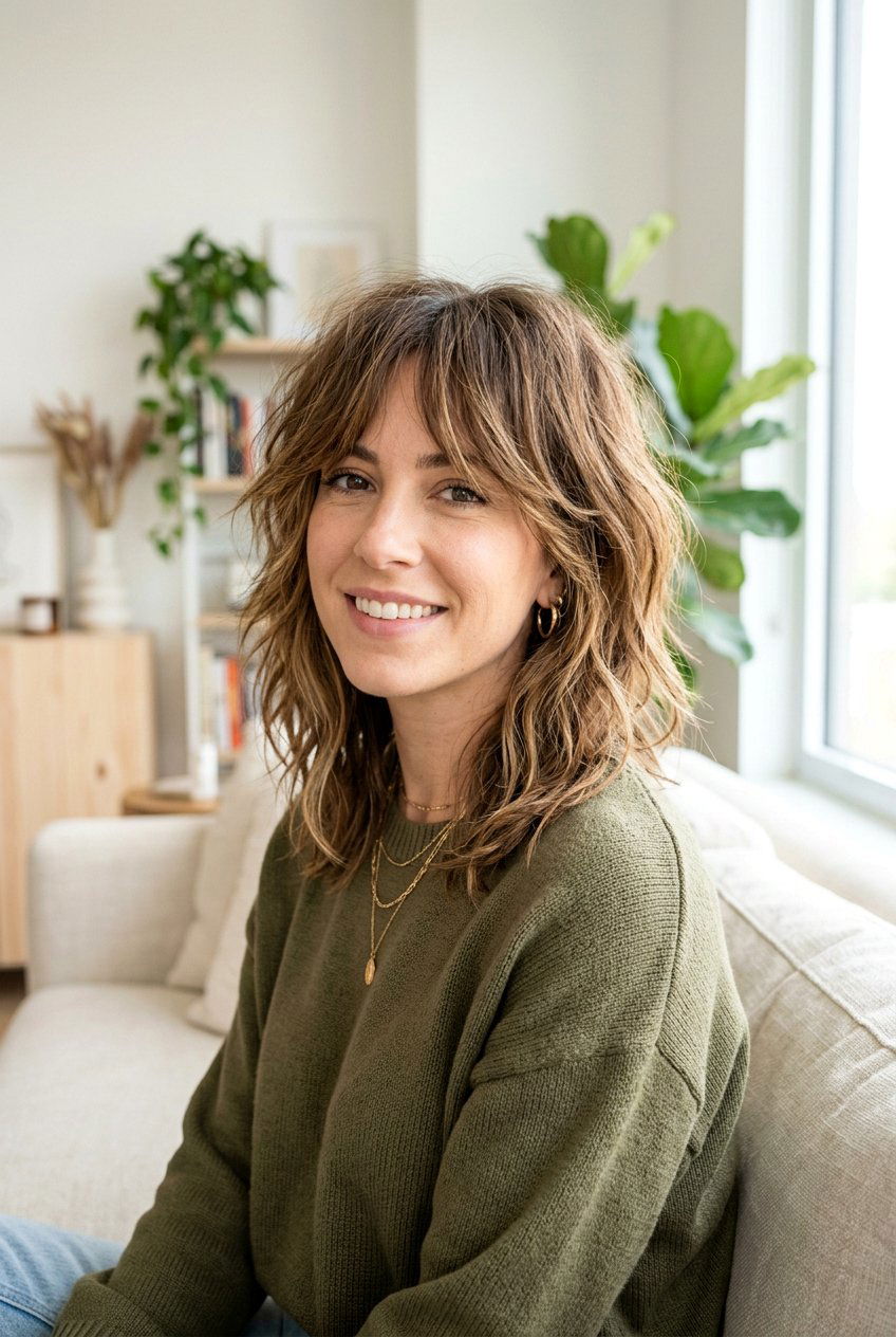 Shaggy Lob - 20 lob haircut for women - 20 lob haircut for women