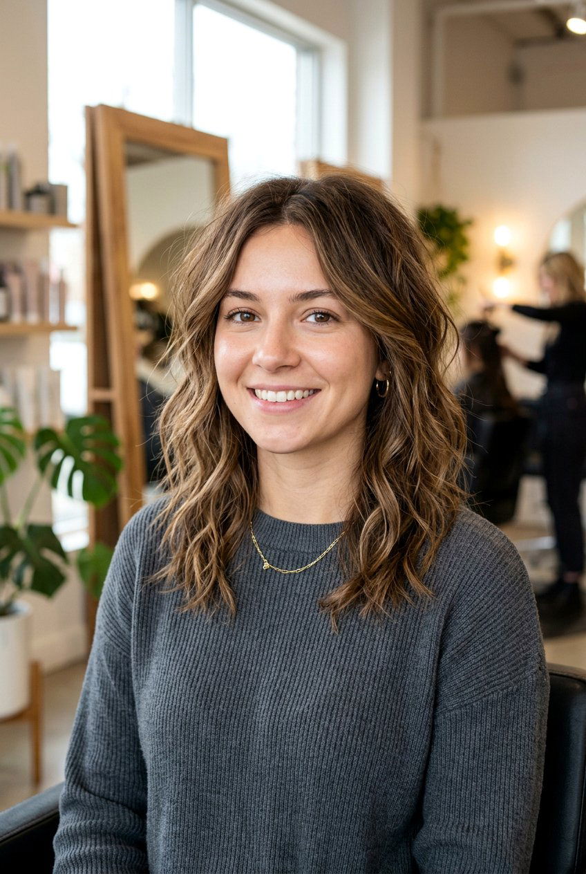 Shaggy Lob - 20 medium shag haircut - 20 medium shag haircut