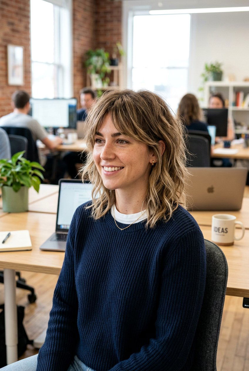 Shaggy Lob Haircut For Work - 20 low maintenance work haircut - 20 low maintenance work haircut