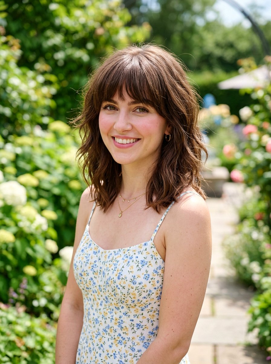 Shaggy Lob With Bangs - 20 trendy shag haircut 2026 - 20 trendy shag haircut 2026