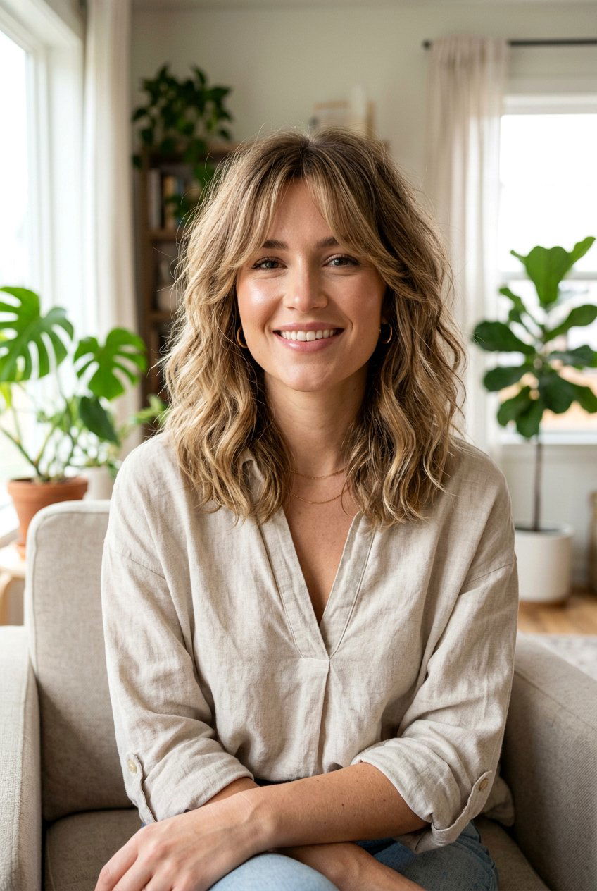 Shaggy Lob With Bangs For Square Face - 20 shaggy lob with bangs - 20 shaggy lob with bangs