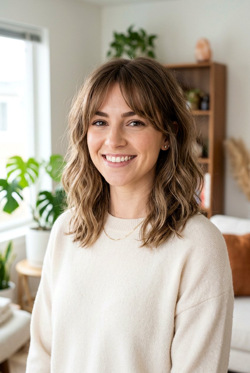 Shaggy Lob With Curtain Bangs For Thin Hair - 20 curtain bangs for thin hair - 20 curtain bangs for thin hair