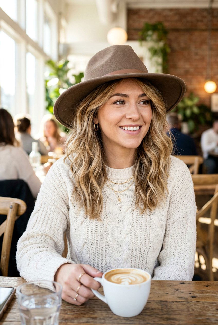 Shaggy Lob With Highlights - 20 low maintenance shag for mature women - 20 low maintenance shag for mature women