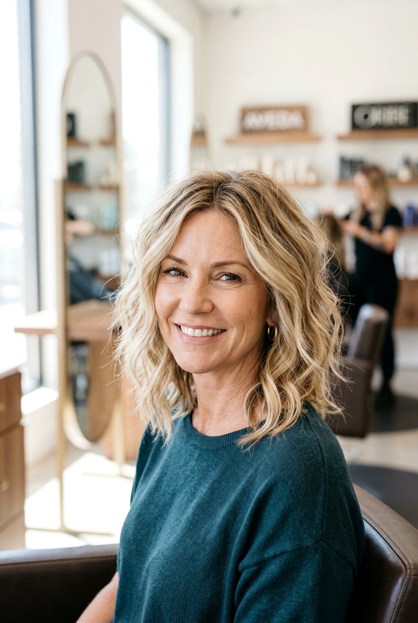 Shaggy Lob - 20 best haircuts for women over 40 - 20 best haircuts for women over 40