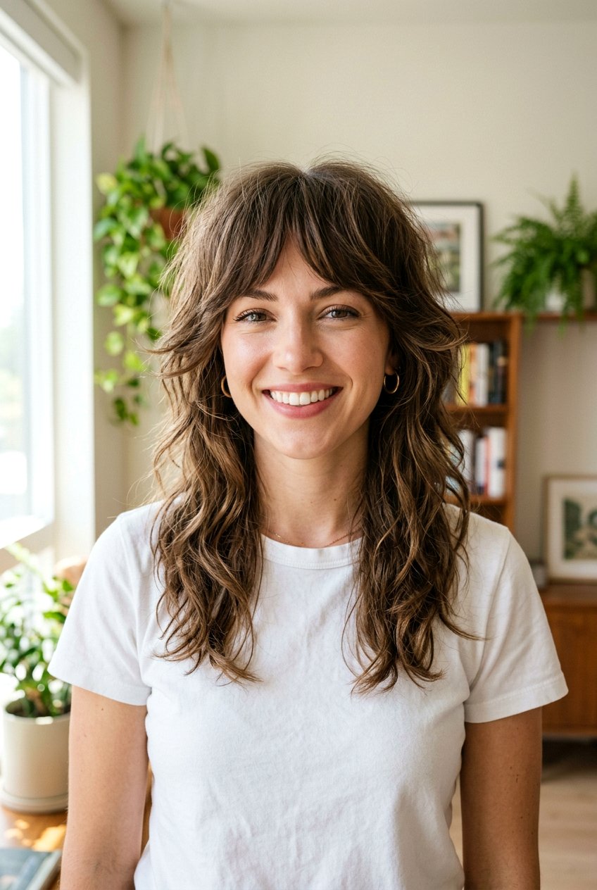 Shaggy Long Layers - 20 long layers for heart shaped face women - 20 long layers for heart shaped face women