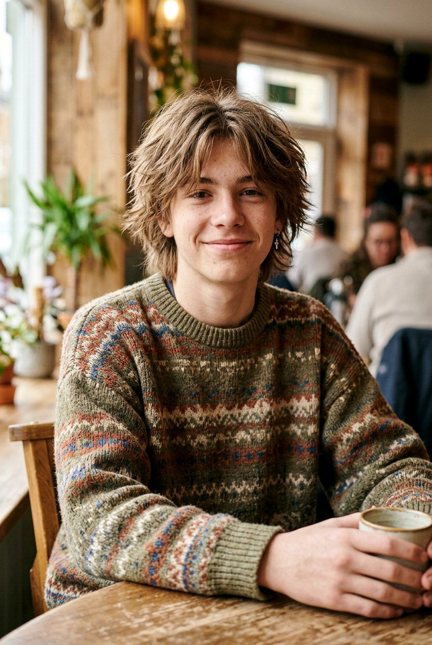 Shaggy Middle Part Haircut - 20 fluffy middle part haircut for boys - 20 fluffy middle part haircut for boys