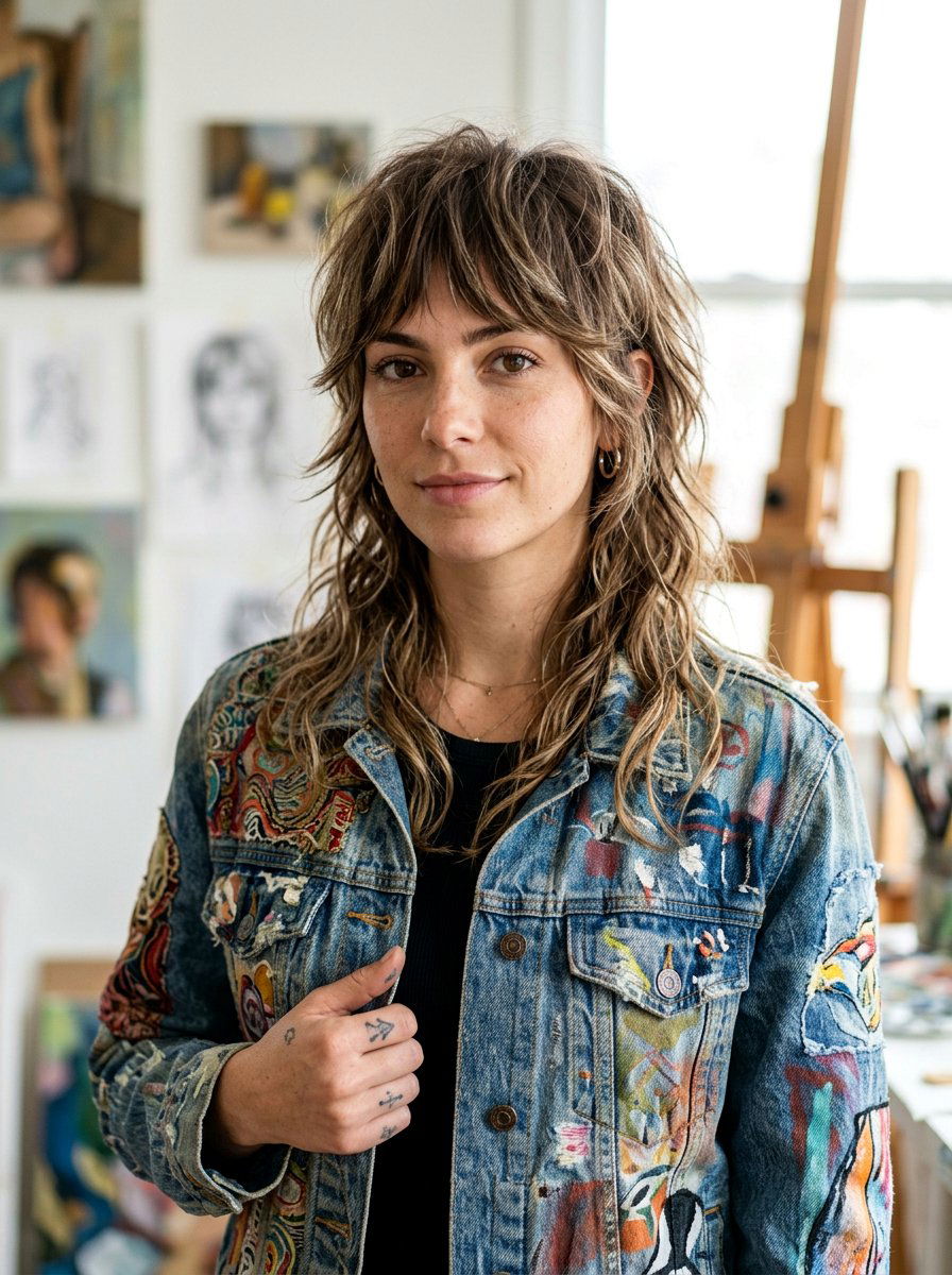 Shaggy Mullet Variation - 20 soft shaggy layers for older women - 20 soft shaggy layers for older women