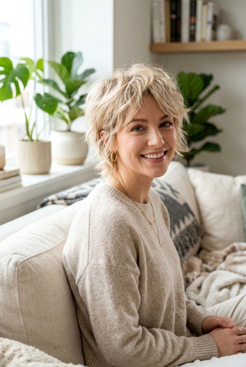 Shaggy Pixie - 20 easy care short hairstyles - 20 easy care short hairstyles