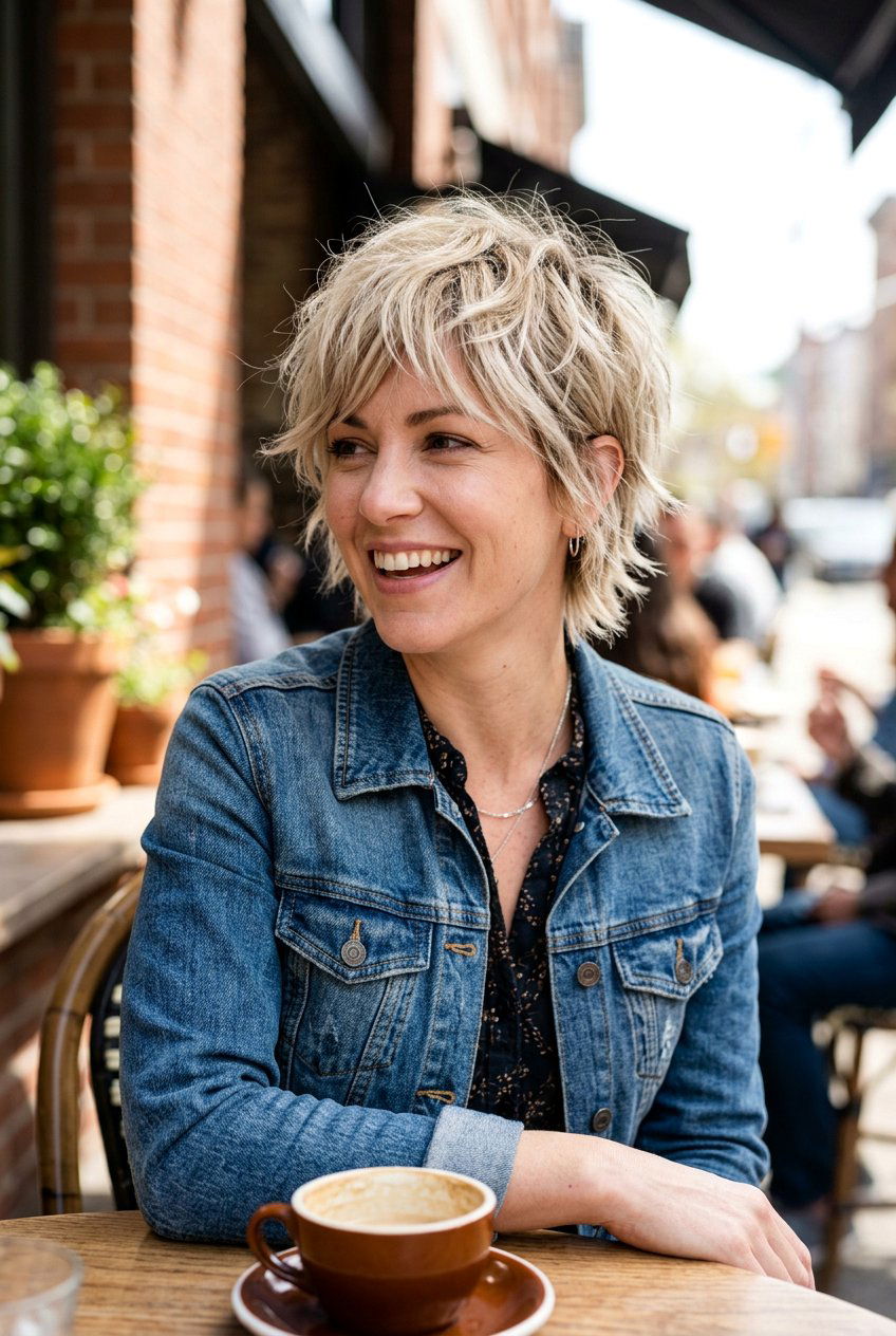 Shaggy Pixie - 20 short hairstyles for thin hair - 20 short hairstyles for thin hair