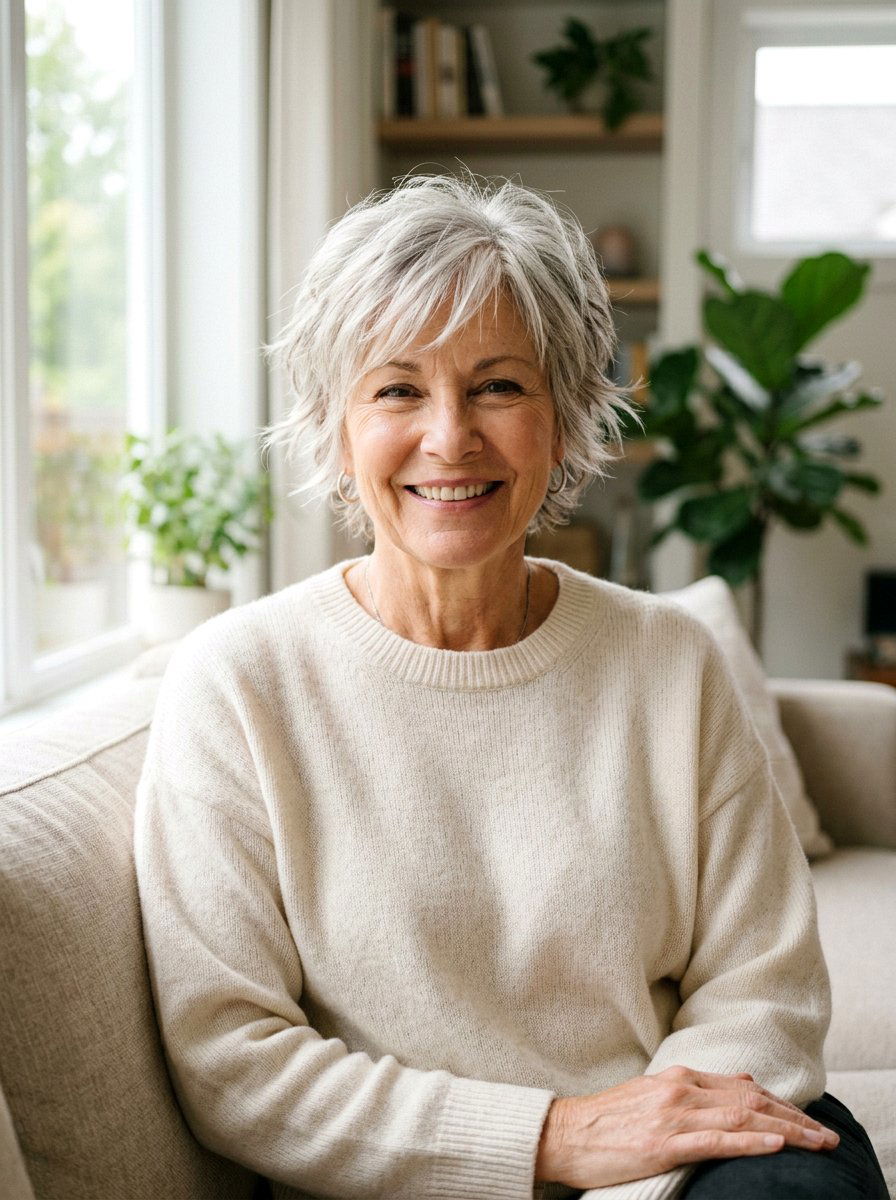 Shaggy Pixie - 20 short textured pixie for women over 60 - 20 short textured pixie for women over 60