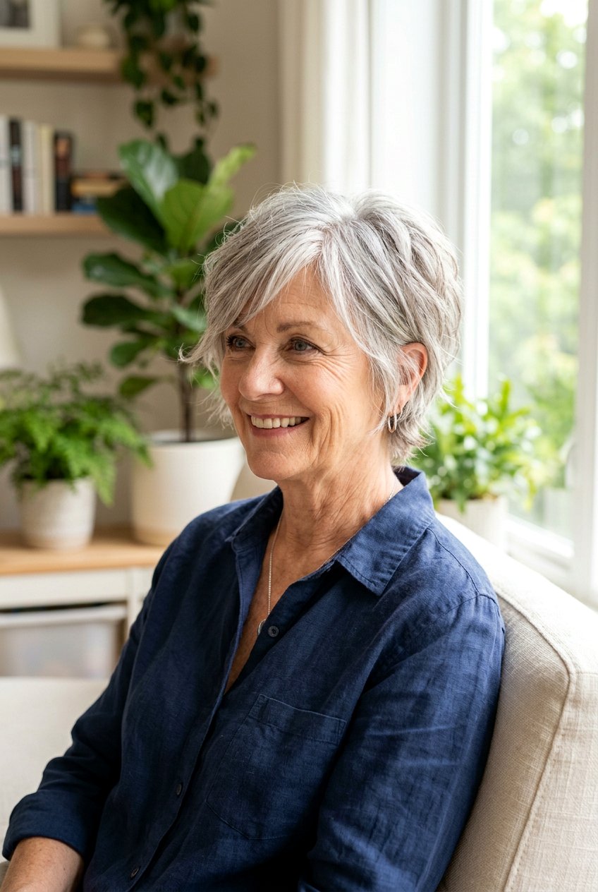 Shaggy Pixie Cut - 20 wash and wear short hairstyles for older women - 20 wash and wear short hairstyles for older women